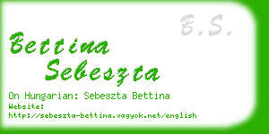 bettina sebeszta business card